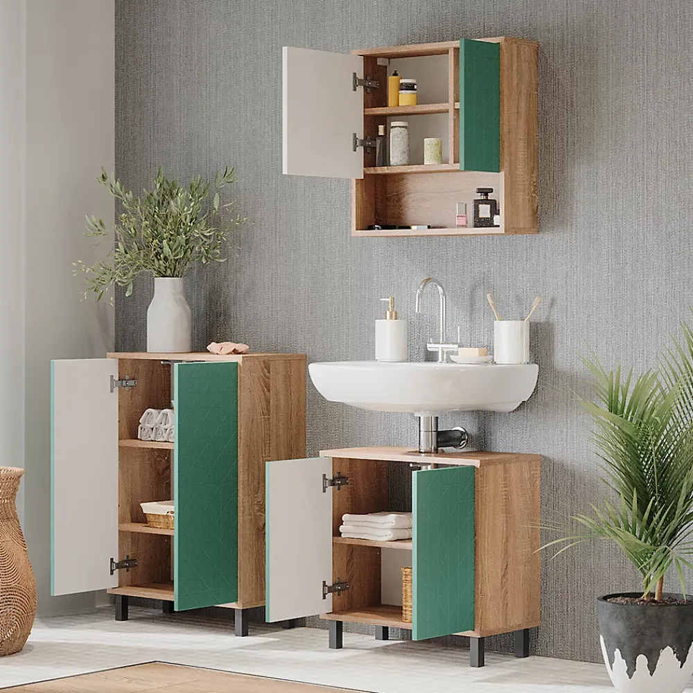 Vicco Meuble de rangement de salle de bain Vert menthe 56.2x83.2cm