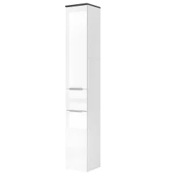 Colonne De Salle De Bains|Vicco Meuble de rangement de salle de bain Blanc Haute brillance 30x190cm