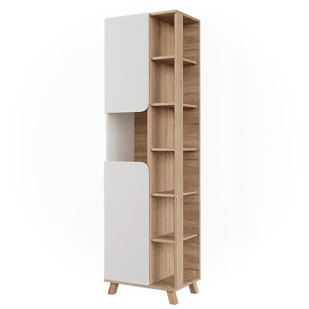 Vicco Meuble salle de bain Sonoma/blanc 50x175cm avec 2 portes