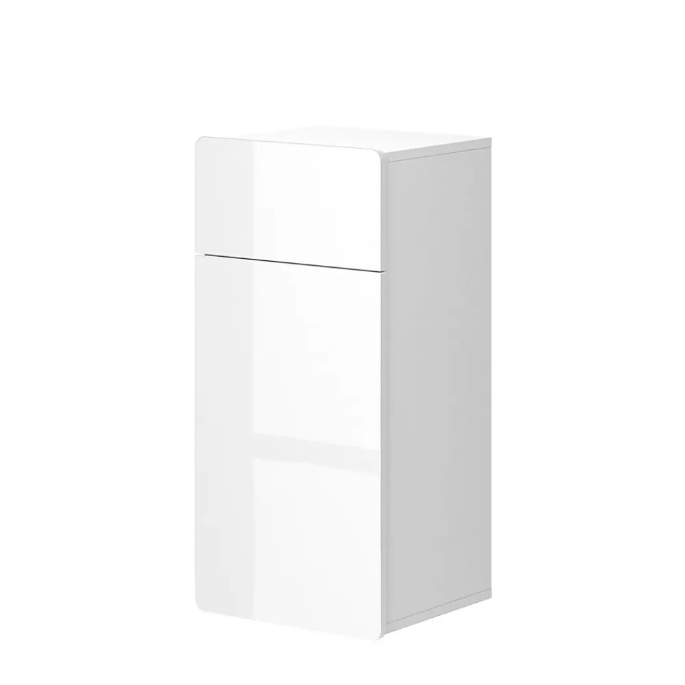 Vicco Meuble salle de bain Blanc 36.6x76.6cm avec tiroir et porte