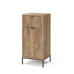 Vicco Meuble salle de bain Chêne Viking 40x87cm avec porte et tiroir