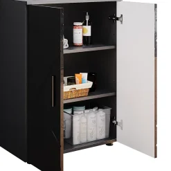 Armoire De Salle De Bains|Vicco Meuble salle de bain Anthracite Haute brillance 60x81cm