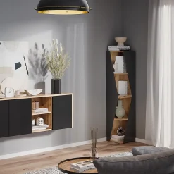 Vicco Meuble salle de bain Anthracite 31.6x70.5cm avec 3 étagères