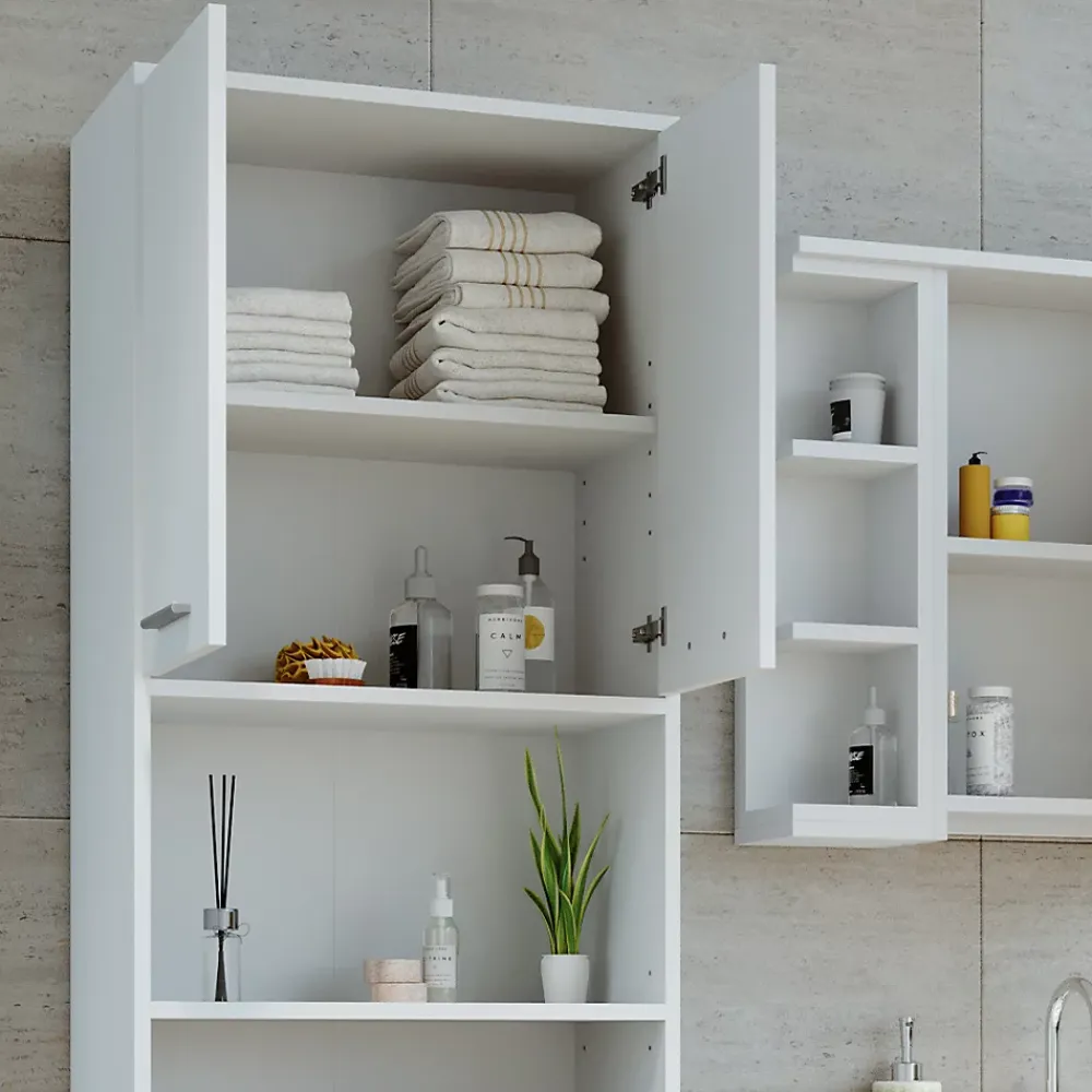 Vicco Meuble salle de bain Blanc 56.1x190cm Armoire de toilette