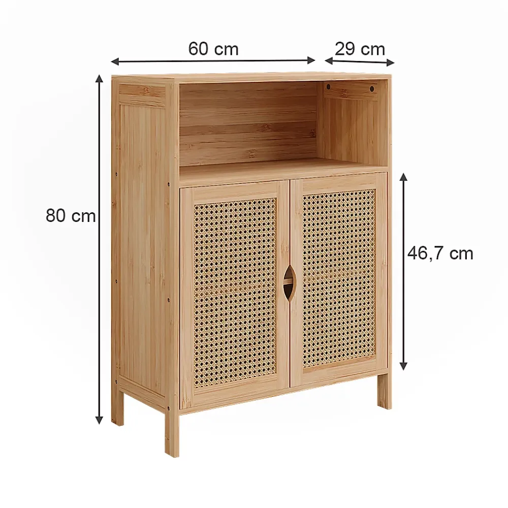Vicco Meuble salle de bain Bambou 60x80cm