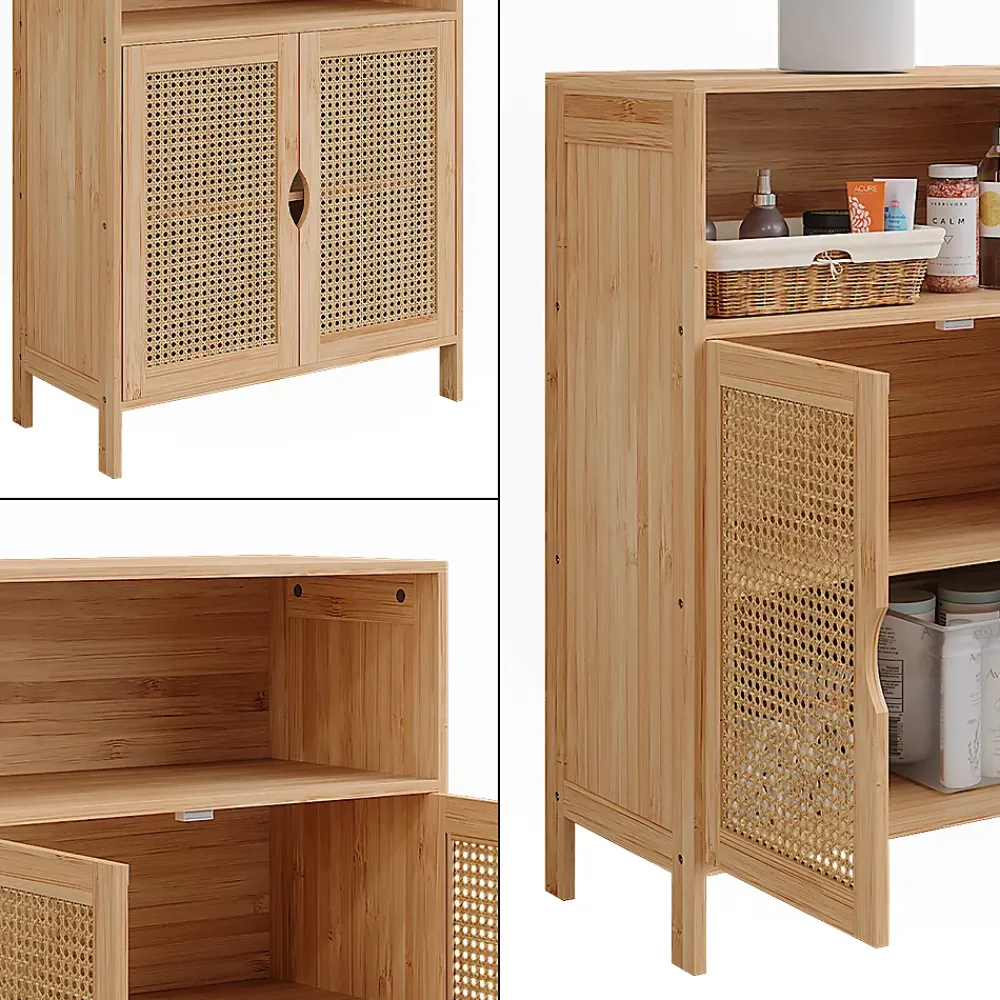 Vicco Meuble salle de bain Bambou 60x80cm