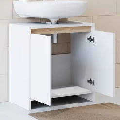 Meuble Vasque|Vicco Meuble sous vasque simple Blanc/Sonoma 58x60cm