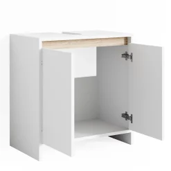 Meuble Vasque|Vicco Meuble sous vasque simple Blanc/Sonoma 58x60cm