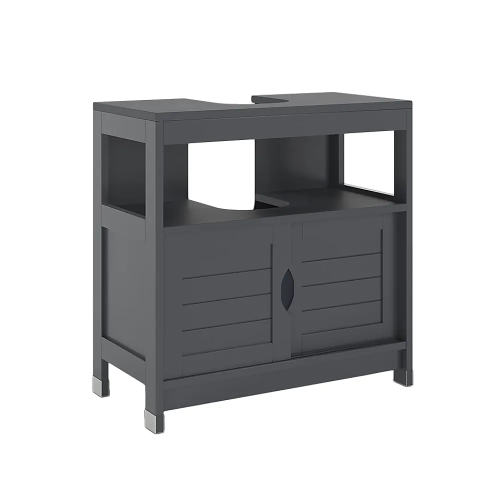 Vicco Meuble vasque simple Gris 60x60cm