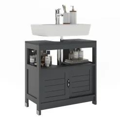Vicco Meuble vasque simple Gris 60x60cm