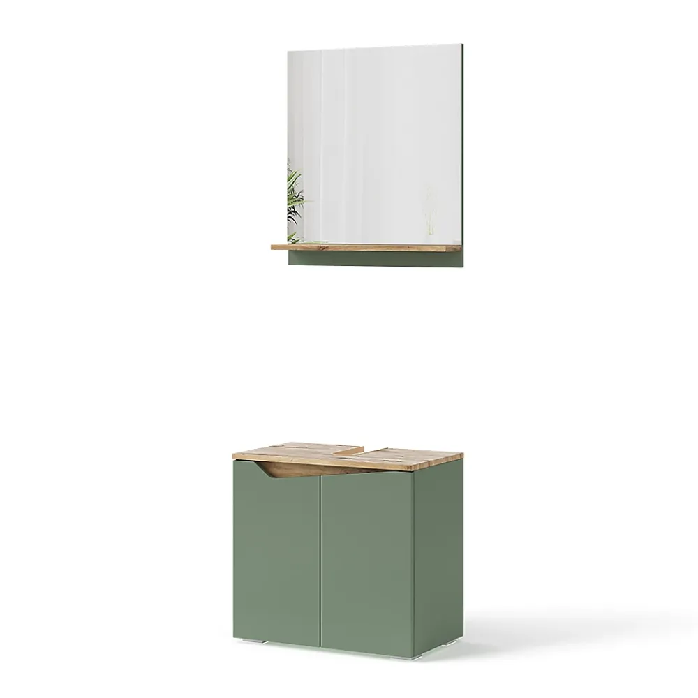 Ensemble Meuble De Salle De Bains|Vicco Meubles bain Vert/Artisan 2 pièces