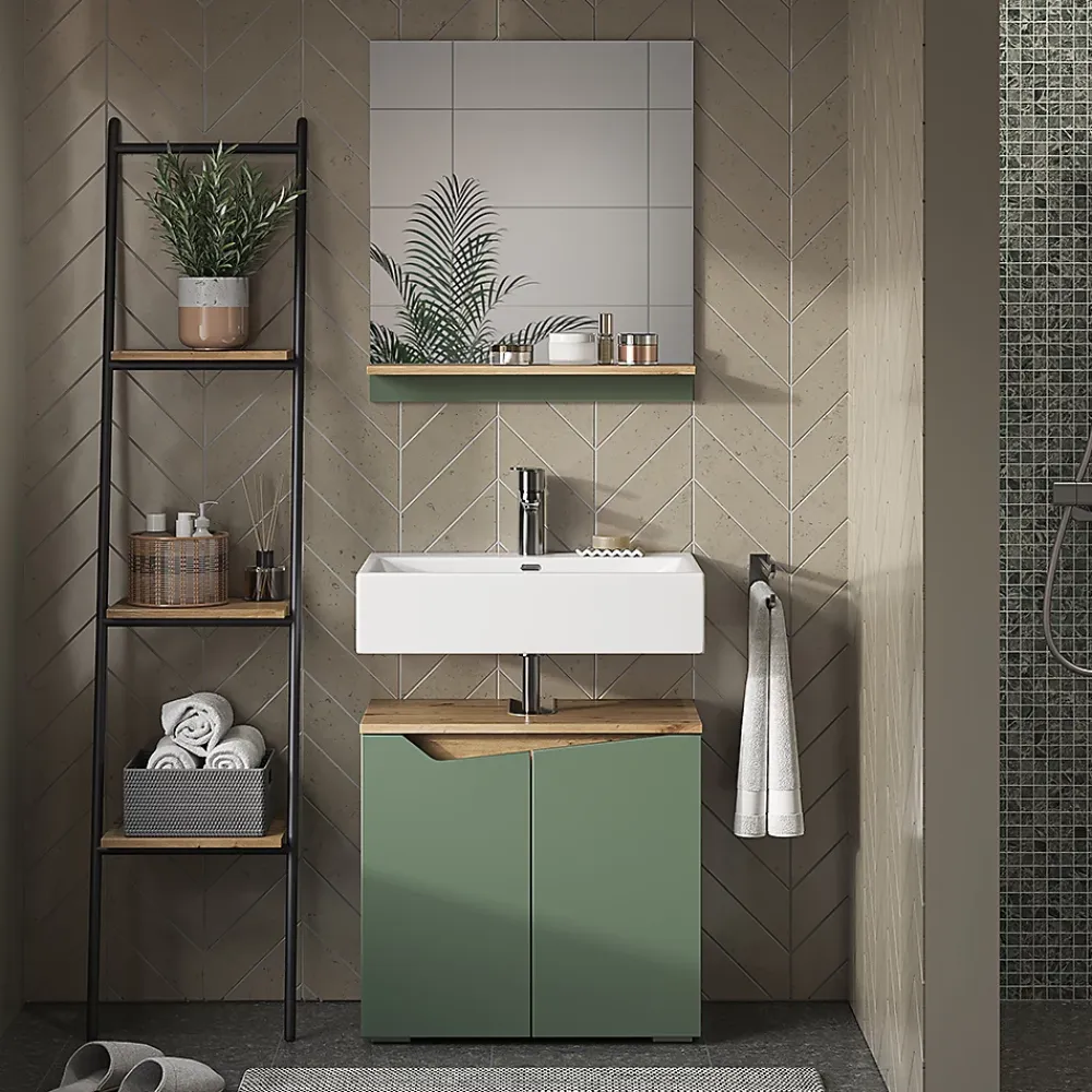 Ensemble Meuble De Salle De Bains|Vicco Meubles bain Vert/Artisan 2 pièces