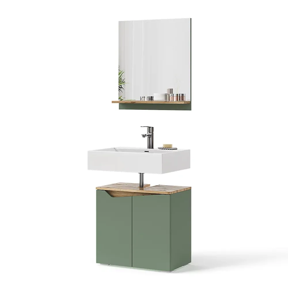Ensemble Meuble De Salle De Bains|Vicco Meubles bain Vert/Artisan 2 pièces