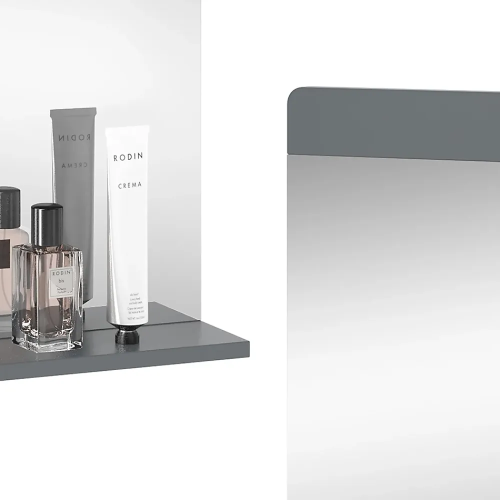 Armoire De Toilette|Vicco Miroir de salle de bain Gris 80.1x62cm