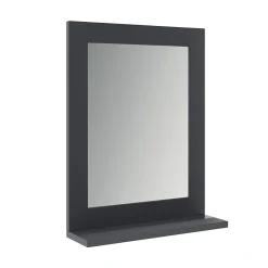 Armoire De Toilette|Vicco Miroir de salle de bain Gris 50x40cm