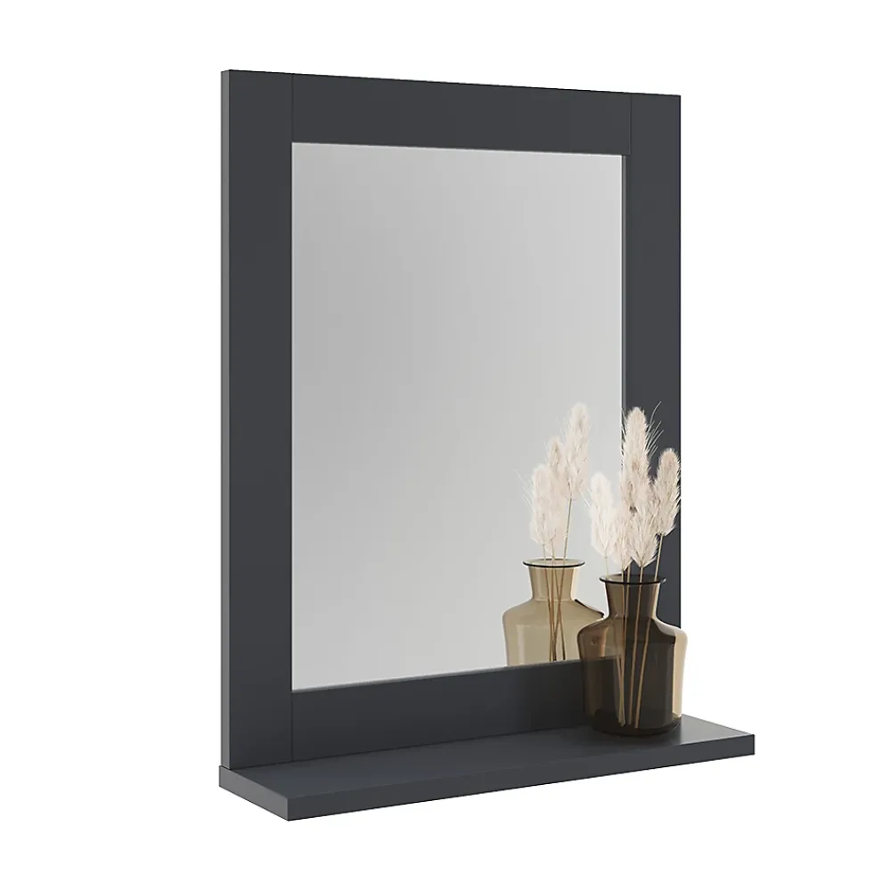 Armoire De Toilette|Vicco Miroir de salle de bain Gris 50x40cm
