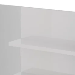 Armoire De Toilette|Vicco Miroir mural Blanc Haute brillance 89.8x65cm avec compartiments ouverts