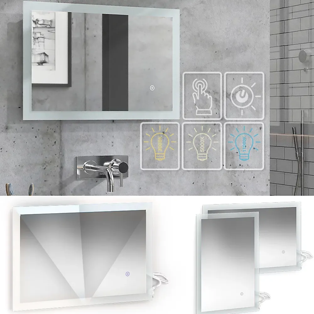 Vicco Miroir mural Blanc 60x40cm