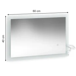 Vicco Miroir mural Blanc 60x40cm