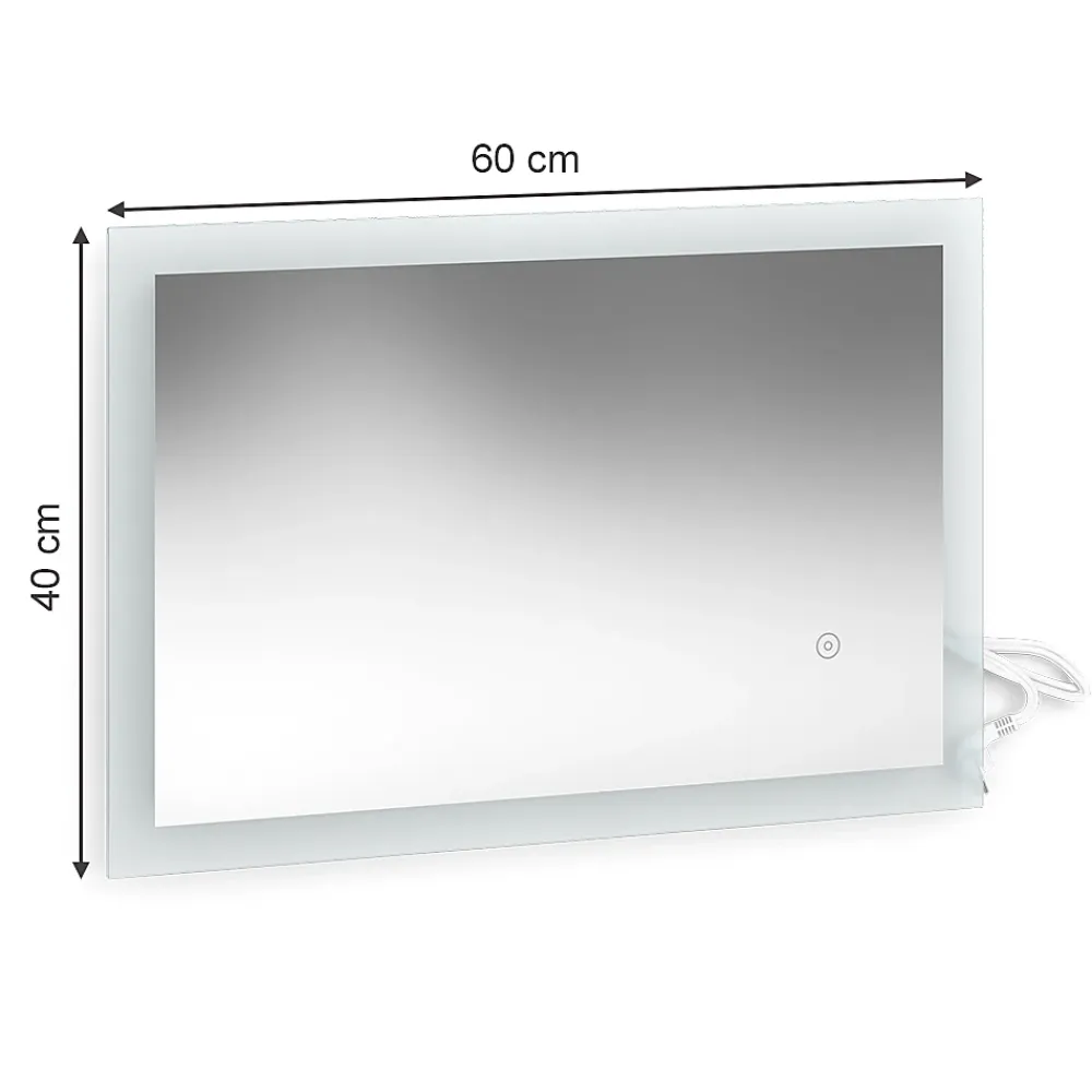 Vicco Miroir mural Blanc 60x40cm