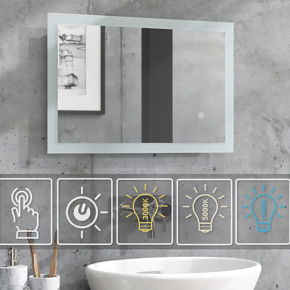 Vicco Miroir mural Blanc 60x40cm