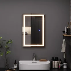 Vicco Miroir mural Verre 40x60cm avec éclairage frontal