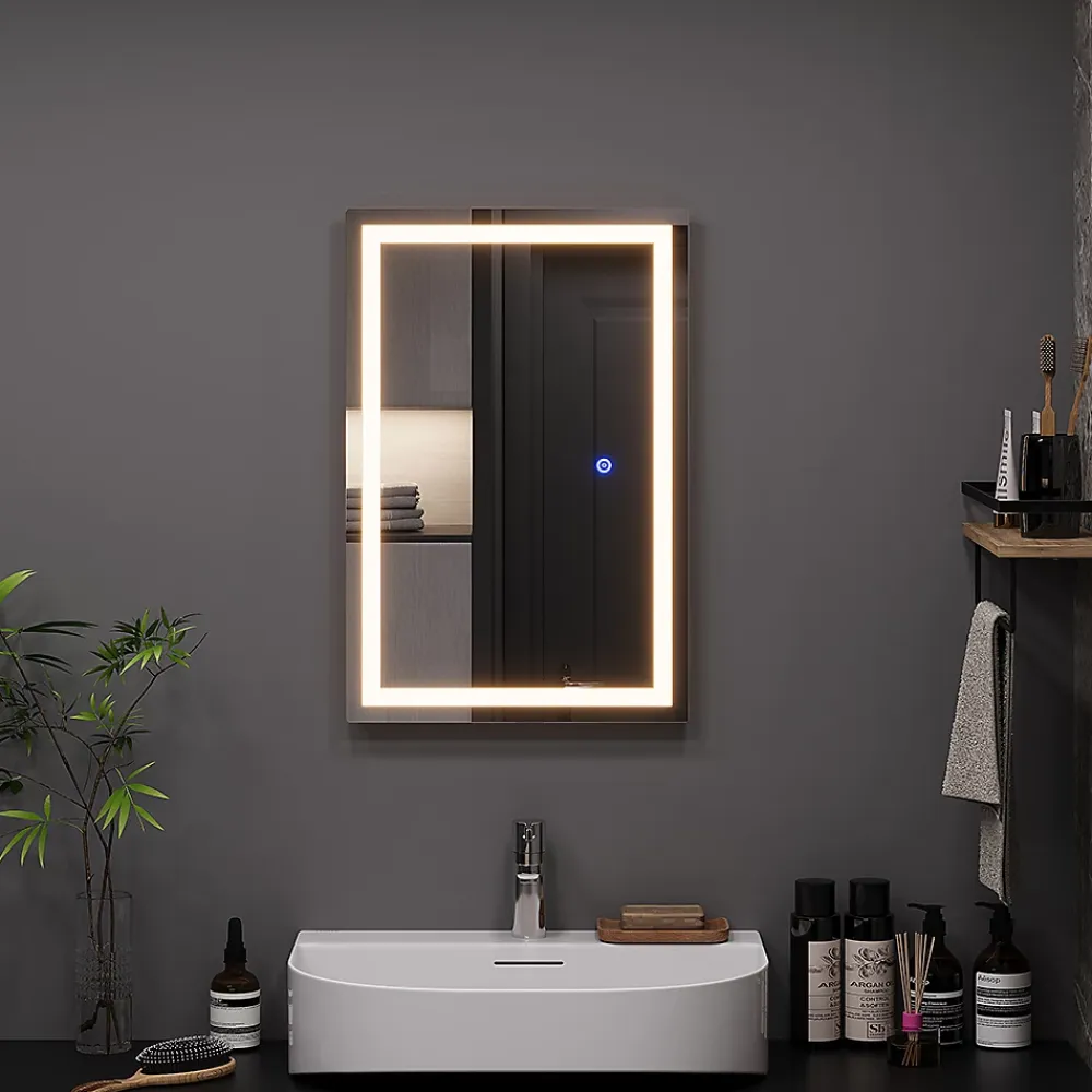 Vicco Miroir mural Verre 40x60cm avec éclairage frontal