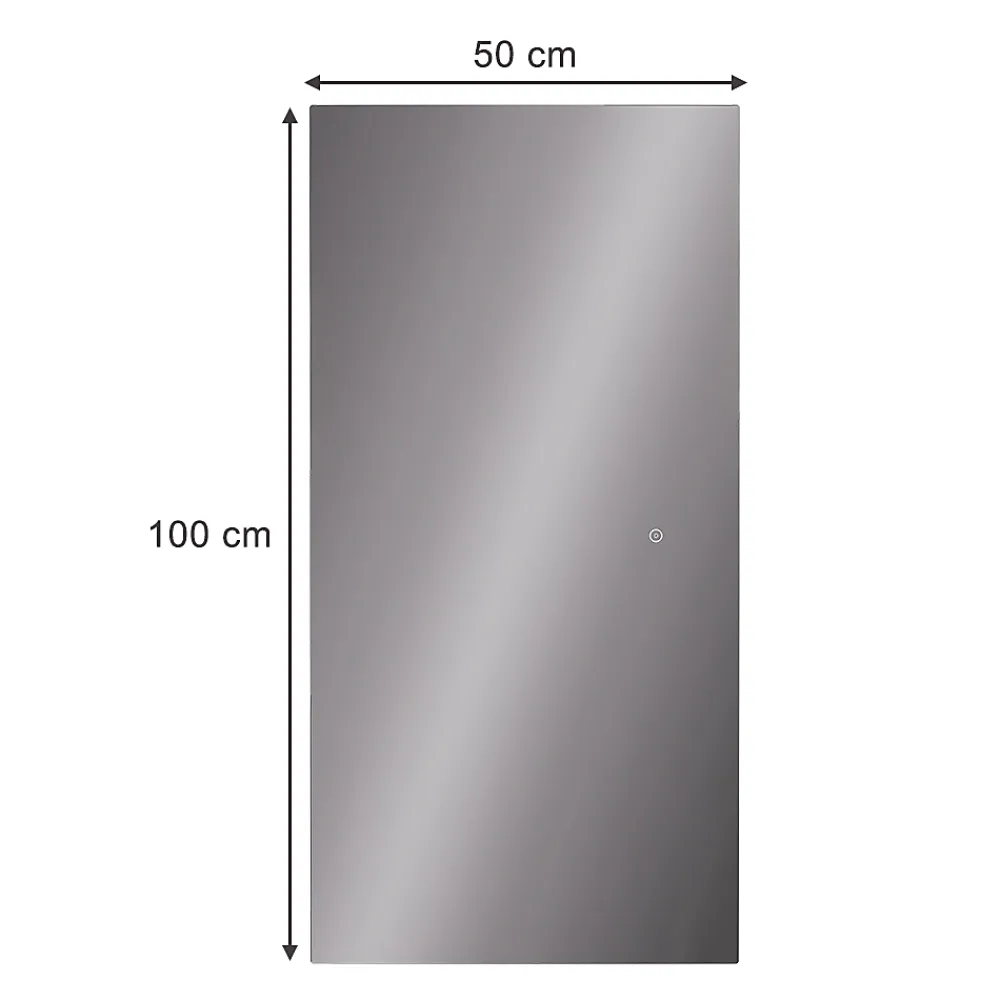 Vicco Miroir mural Verre 50x100cm avec rétro-éclairage