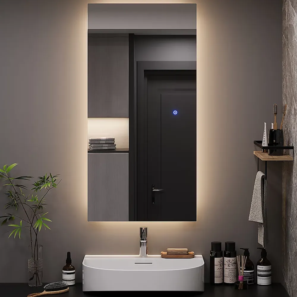 Vicco Miroir mural Verre 50x100cm avec rétro-éclairage