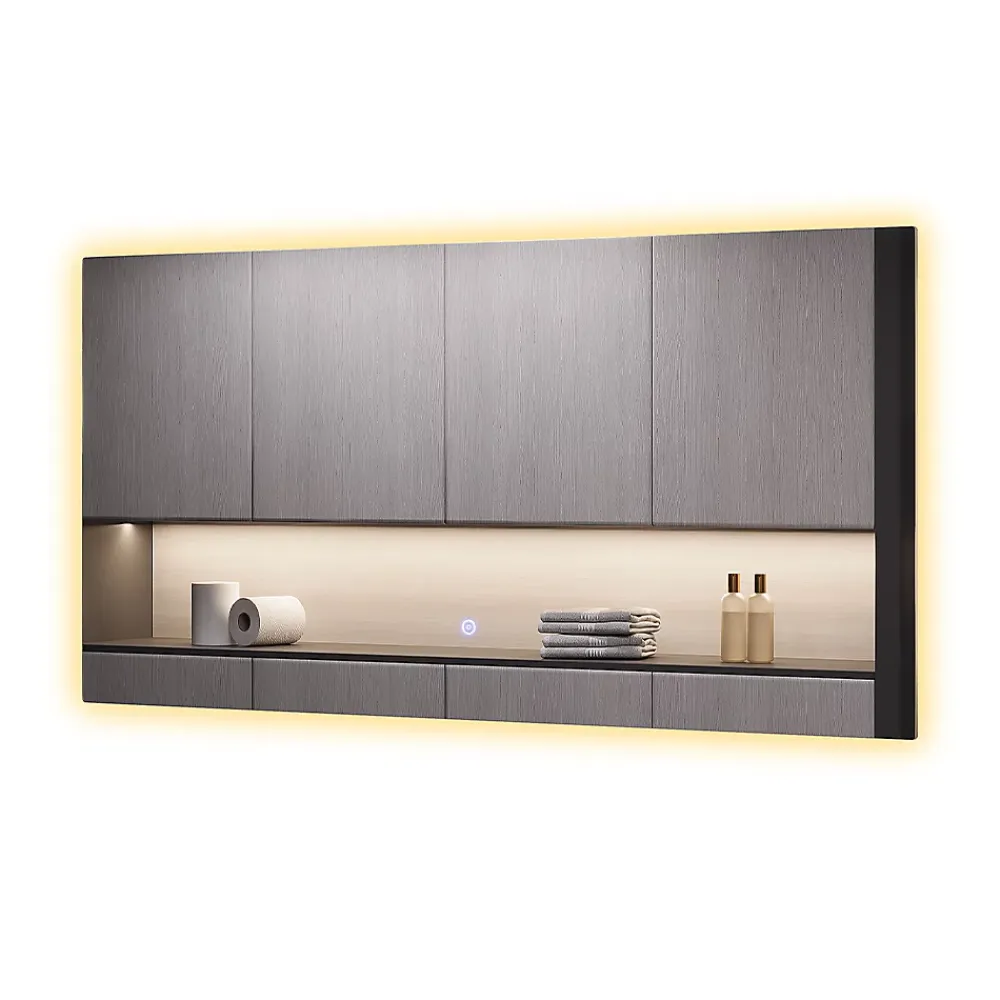 Vicco Miroir mural Verre 50x100cm avec rétro-éclairage