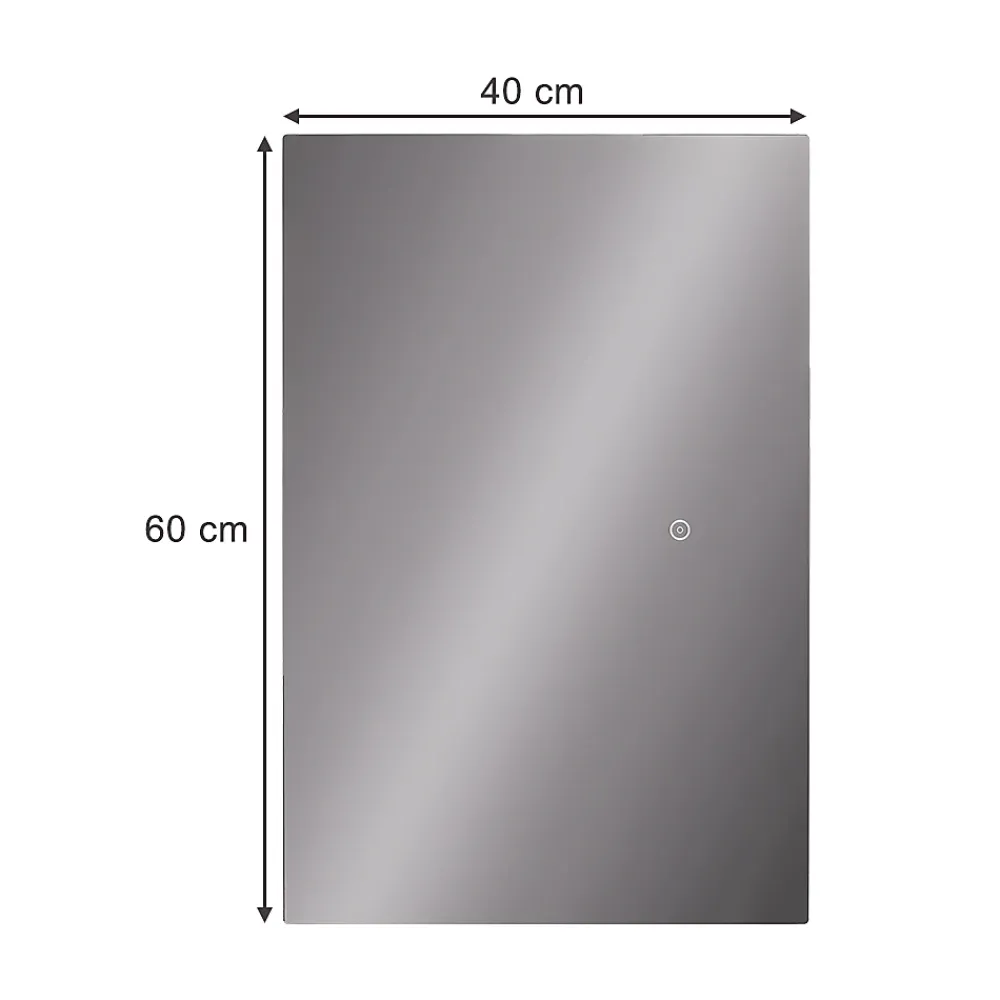Vicco Miroir mural Verre 40x60cm avec rétro-éclairage