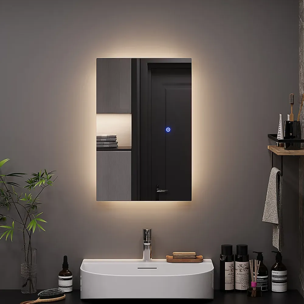 Vicco Miroir mural Verre 40x60cm avec rétro-éclairage
