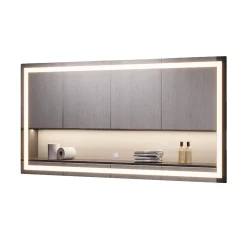 Armoire De Toilette|Vicco Miroir mural Verre 50x100cm avec éclairage frontal