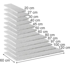 Vicco Plan de travail cuisine Marbre blanc 160cm