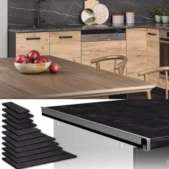 Vicco Plan de travail cuisine Anthracite 120cm