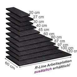 Plan De Travail Buanderie|Vicco Plan de travail cuisine Anthracite 20cm