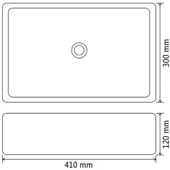 Vidaxl Lavabo Céramique Lave-Mains Vasque Evier pour Salle de Bain Toilette 142339
