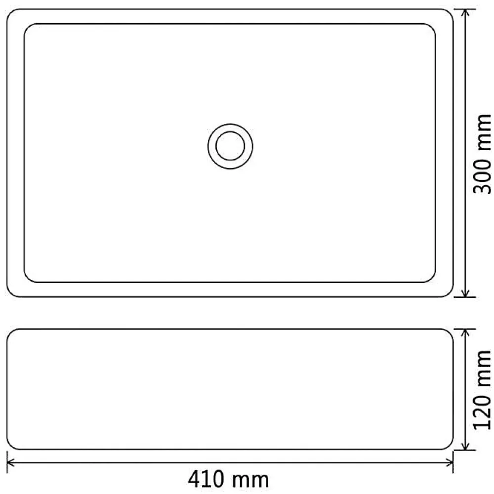 Vidaxl Lavabo Céramique Lave-Mains Vasque Evier pour Salle de Bain Toilette 142339