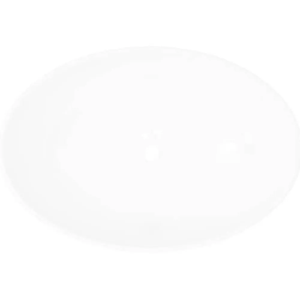Vidaxl Lavabo en Forme Ovale Céramique Blanc Lave-mains Vasque Salle de Bain 140674