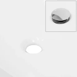 Vasque À Poser|ECD Germany Évier céramique vasque a poser ronde moderne lave-mains salle de bain 355 mm