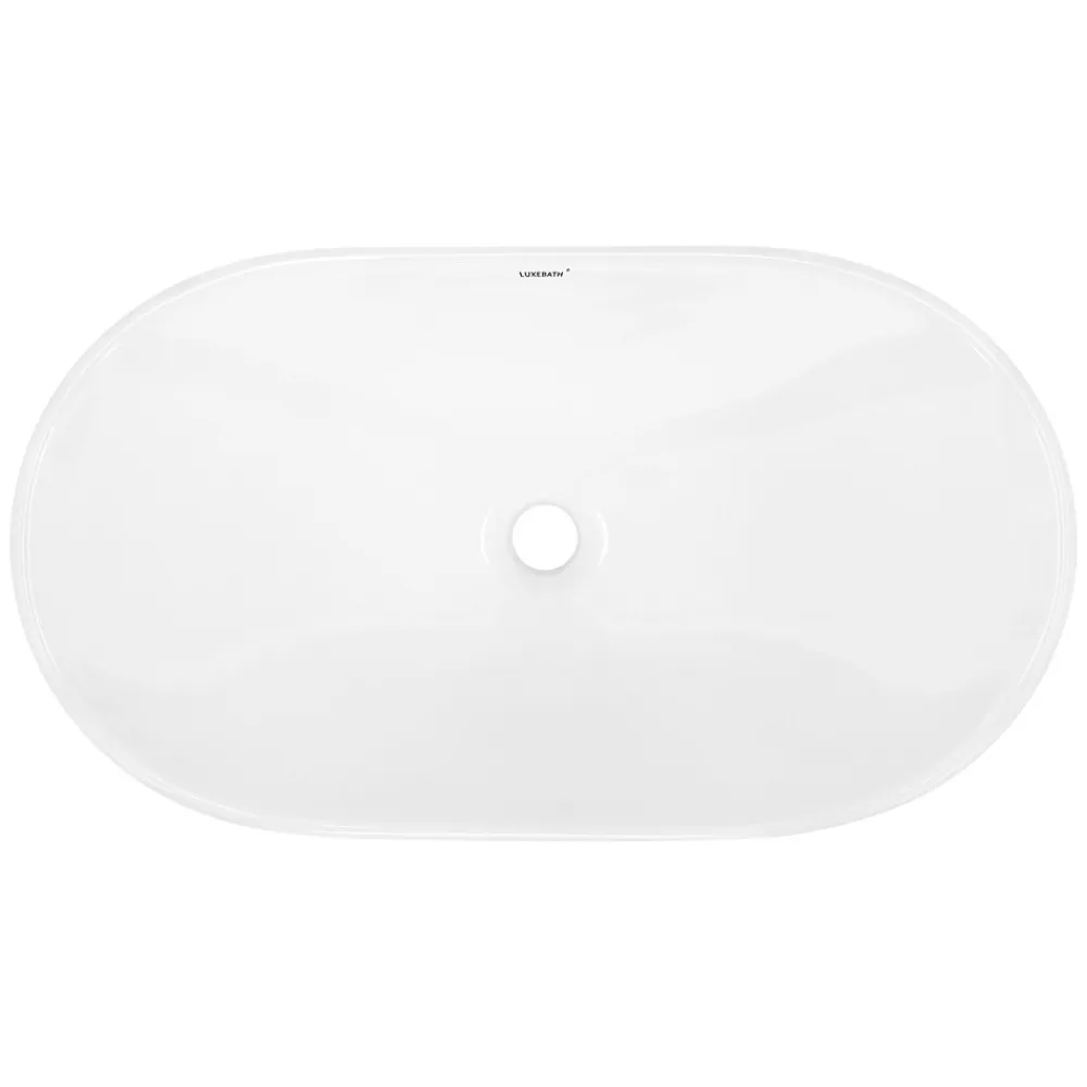 Vasque À Poser|ECD Germany Évier céramique vasque a poser ovale moderne lave-mains salle de bain 640x365 mm