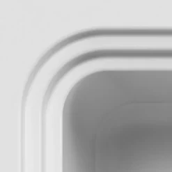 GoodHome Évier de cuisine 1 cuve et 1 égouttoir en composite de quartz blanc mat avec accessoires Romesco