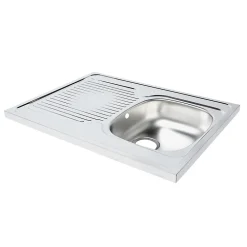 Évier de cuisine à poser 1 bac Mayr acier inoxydable gris