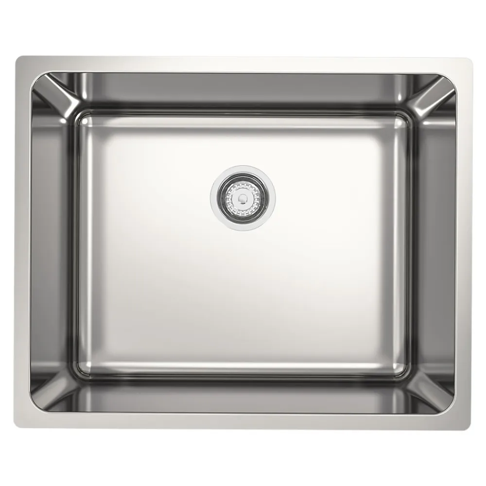 GoodHome Évier de cuisine sous-plan 1 cuve XS en acier inoxydable Villach