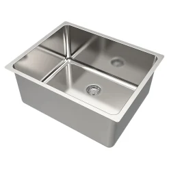 GoodHome Évier de cuisine sous-plan 1 cuve XS en acier inoxydable Villach