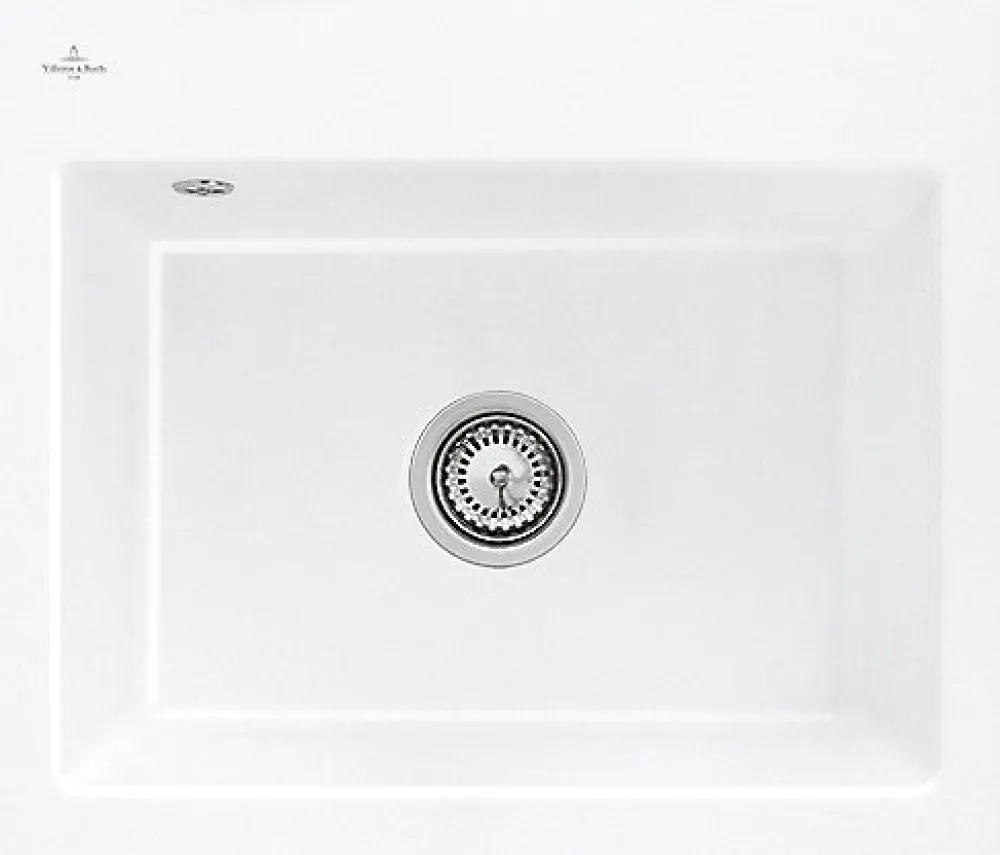 Evier Et Robinet De Buanderie|Villeroy & Boch Évier en céramique 1 cuve à encastrer Subway blanc mat