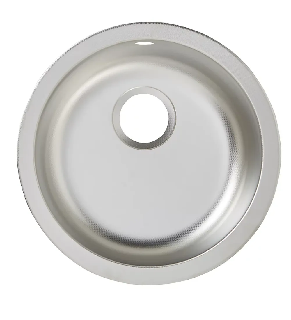 Cooke & Lewis Évier en inox finition nid d'abeille 1 bac à encastrer Hurston