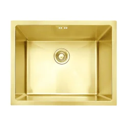 Essebagno Évier sous-plan en inox finition or 1 bac à encastrer Luisa 55