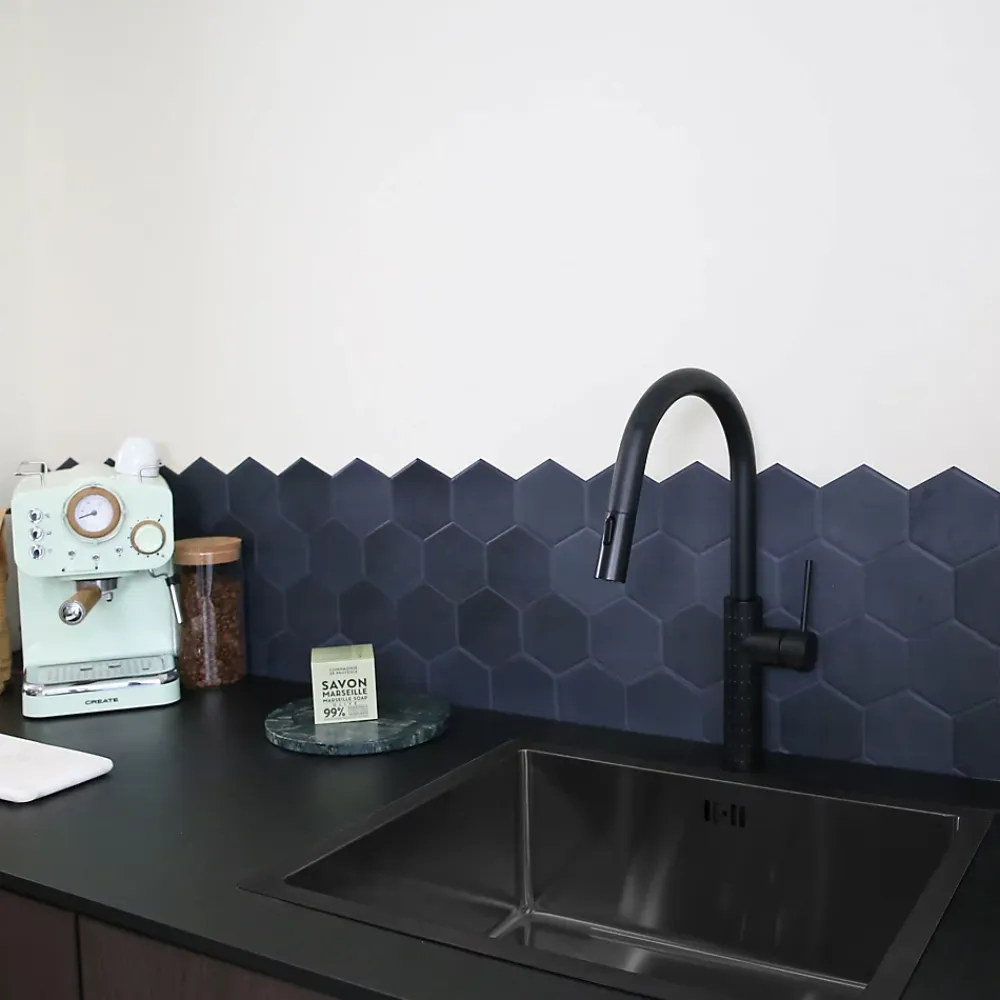 Evier Et Robinet De Buanderie|Essebagno Évier sous-plan en inox finition noir mat 1 bac à encastrer Inoxa 54