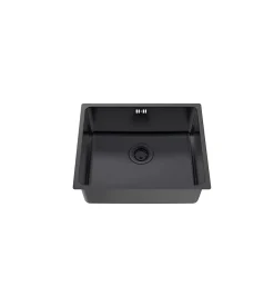 Evier Et Robinet De Buanderie|Essebagno Évier sous-plan en inox finition noir mat 1 bac à encastrer Inoxa 54